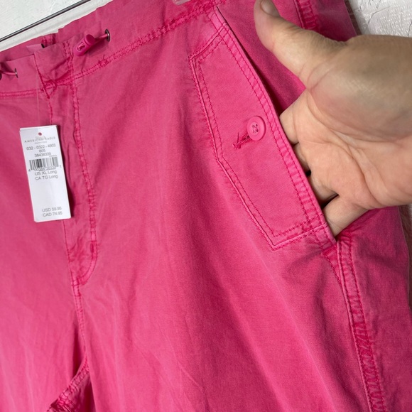 American Eagle AE Stretch Low-Rise Parachute Pant Pink Cargo XL Athleisure - Picture 6 of 16